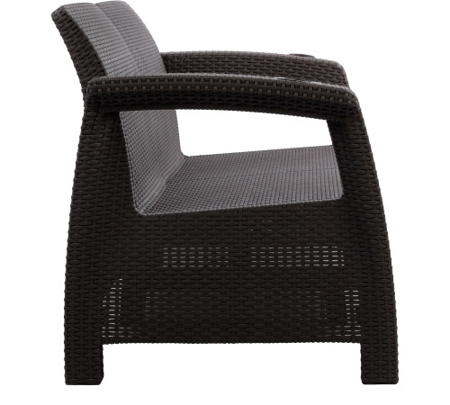 Садовый диван Альтернатива Ротанг-плюс М8837 мокко