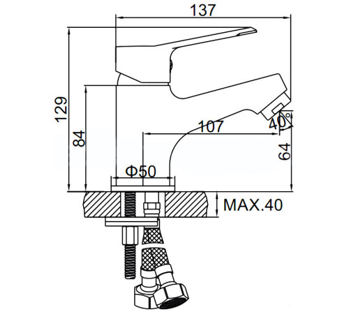 Смеситель Ledeme L1061B