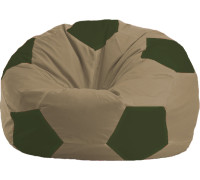 Кресло-мешок Flagman Мяч Стандарт М1.1-82 бежевый/темно-оливковый