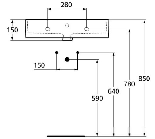 Умывальник Ideal Standard Strada K077801 60x42