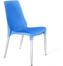 Стул Sheffilton SHT-S75-1 небесно-синий/хром лак