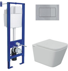 Унитаз подвесной Berges Wasserhaus Floe 043369 с сиденьем