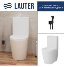 Унитаз напольный Lauter W76 P-TRAP 21122762 + гигиенический душ Mild 21LT072BM горизонтальный выпуск