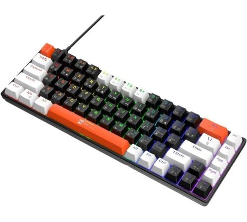 Клавиатура R8 1038 Wired Mechanical черный/белый/оранжевый