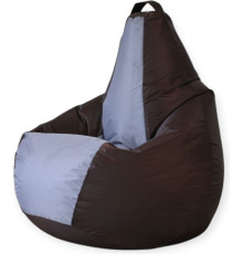 Кресло-мешок Mio Tesoro Груша Kombo XXL GF-130x85-SHS шоколад/серебристый