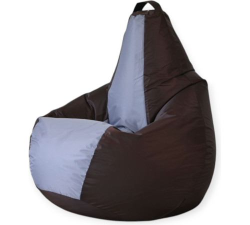 Кресло-мешок Mio Tesoro Груша Kombo XXL GF-130x85-SHS шоколад/серебристый
