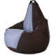 Кресло-мешок Mio Tesoro Груша Kombo XXL GF-130x85-SHS шоколад/серебристый