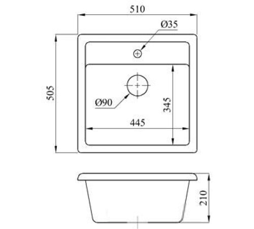Кухонная мойка БелЭворс Rio черный, без сифона