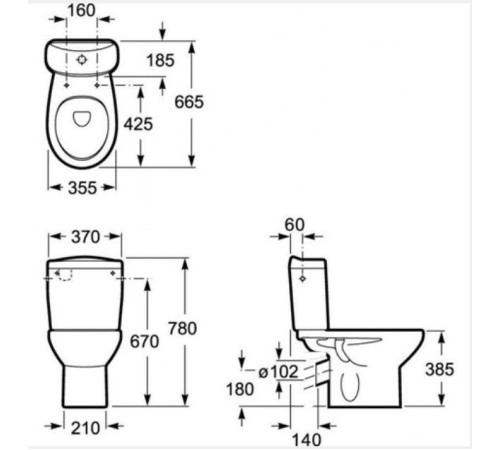 Унитаз напольный Roca Victoria 734239U000