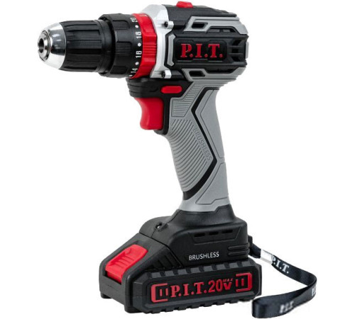 Ударная дрель-шуруповерт P.I.T. PSR18-D4 с 2-мя АКБ, кейс, набор оснастки
