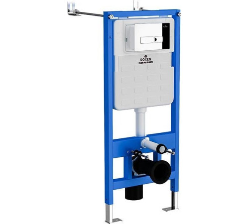 Унитаз подвесной Roxen Cube Bidet One Rimless 6 в 1 StounFix Dual Fresh 596716 кнопка: хром