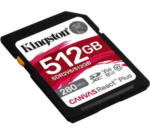Карта памяти Kingston Canvas React Plus V60 SDXC 512GB