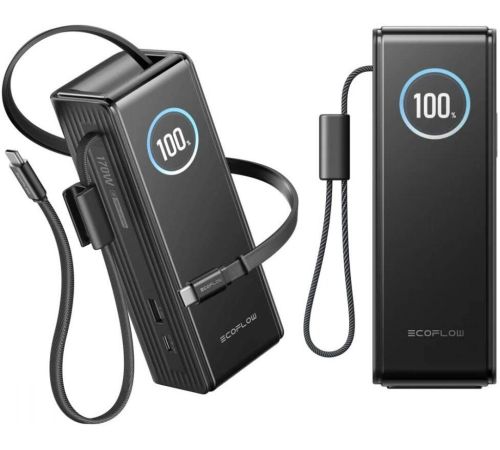 Внешний аккумулятор EcoFlow Rapid 25000mAh с кабелями 100 Вт, 170 Вт, черный