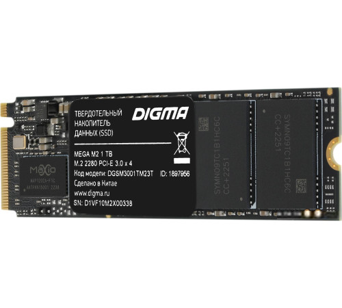 SSD Digma Mega M2 1TB DGSM3001TM23T