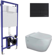 Унитаз подвесной Berges Wasserhaus Mascon Rimless + Toma Slim SO + Novum525 + L5 043217