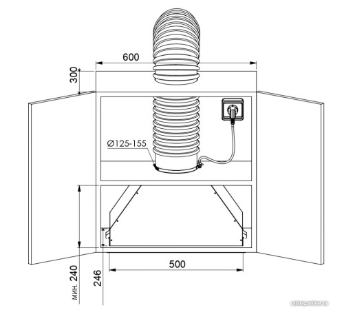 Кухонная вытяжка ZUGEL ZHI524GW