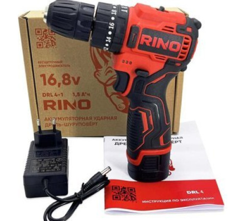 Ударная дрель-шуруповерт RINO DRL4-1 с 1-им АКБ