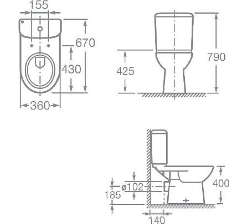 Унитаз Roca Access 34P23800Y