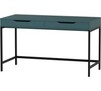 Офисный стол Mio Tesoro Ингар D 132 серо-бирюзовый/черный