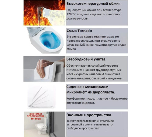 Унитаз подвесной Cerutti Luigi Aria Tornado CT11101