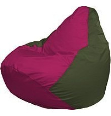 Кресло-мешок Flagman Груша Медиум Г1.1-391 фуксия/темно-оливковый
