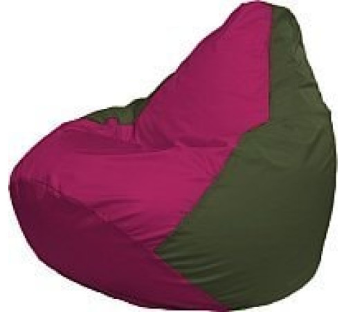 Кресло-мешок Flagman Груша Медиум Г1.1-391 фуксия/темно-оливковый