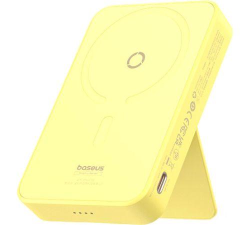 Внешний аккумулятор Baseus MagPro Magnetic Bracket Wireless Fast-Charging Power Bank 20W 5000mAh желтый