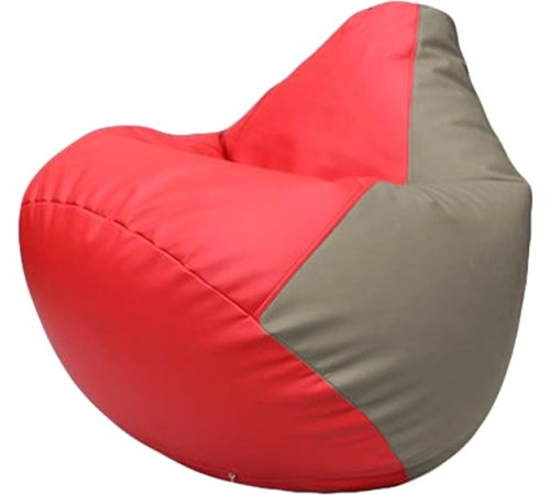 Кресло-мешок Flagman Груша Макси Г2.3-0902 красный/светло-серый