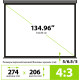Проекционный экран CACTUS Wallscreen 206x274 CS-PSW-206X274-SG