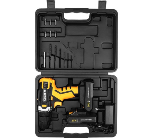 Дрель-шуруповерт Deko Banger 20V ONE+ 083-1110 с 2-мя АКБ, кейс