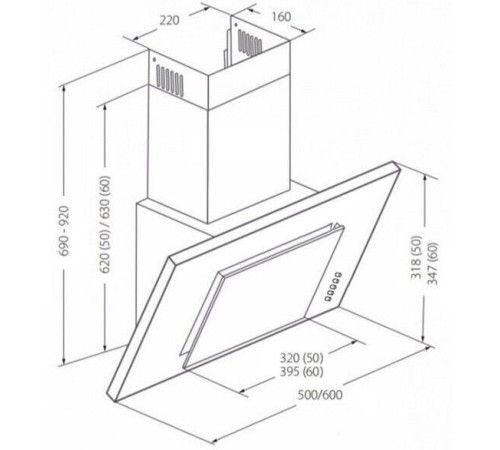 Кухонная вытяжка Akpo Optima Eco 60 WK-4 черный