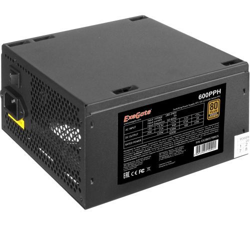 Блок питания ExeGate 600PPH 80 Plus Bronze EX280578RUS