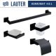 Набор аксессуаров для ванной Lauter 21SH71062 + 21SH71052 + 21SH71102 + 21SH71012 Matt Black, 4 предмета