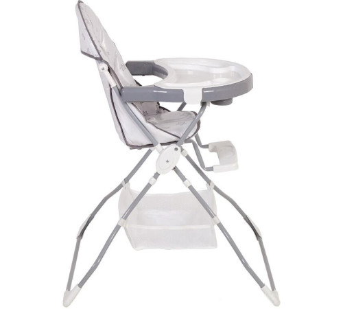 Высокий стульчик Polini Kids 252 бегемотик, серый