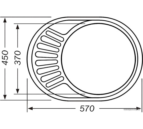 Кухонная мойка Premial PL 5745 полированная, 0.8 мм