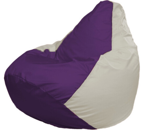Кресло-мешок Flagman Груша Макси Г2.1-36 белый/фиолетовый