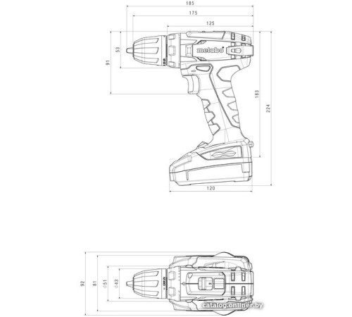 Дрель-шуруповерт Metabo BS 14.4 602206550 с 2-мя АКБ, кейс