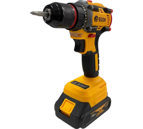 Дрель-шуруповерт Edon Pro AD-18BL с 2-мя АКБ, кейс