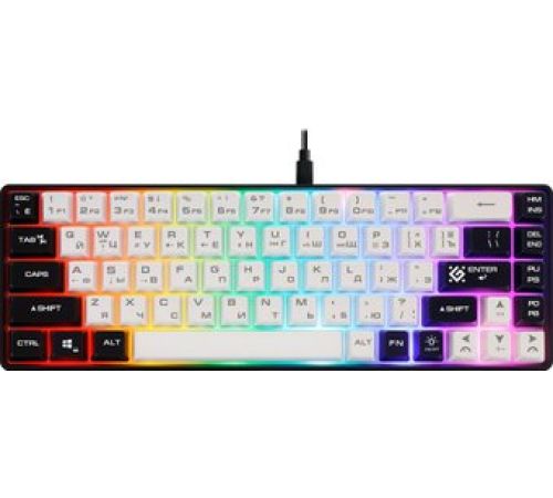 Клавиатура Defender Aris GK-349 белый/черный
