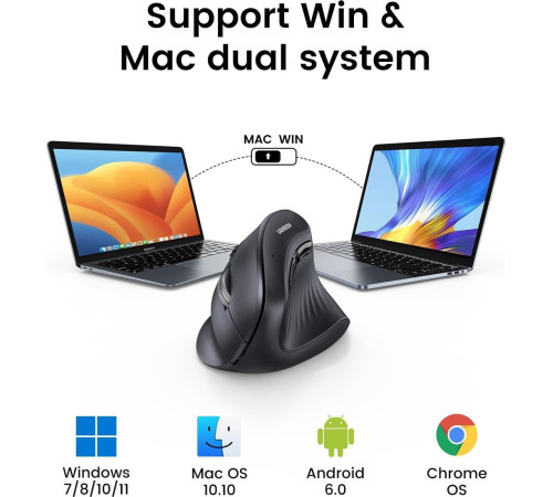 Вертикальная мышь Ugreen MU008 25444 черный