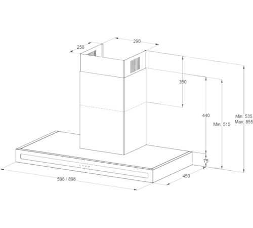 Кухонная вытяжка Korting KHC 9877 N