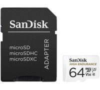 Карта памяти SanDisk High Endurance microSDXC SDSQQNR-064G-GN6IA 64GB с адаптером
