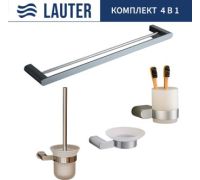 Набор аксессуаров для ванной Lauter 21SH1061 + 21SH1051 + 21SH7021 + 21SH1111 Chrome, 4 предмета