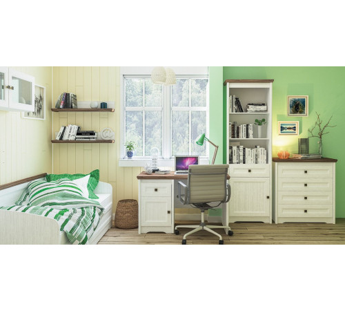 Стол Неман мебель Тиволи МН-035-27 белый структурный/дуб стирлинг