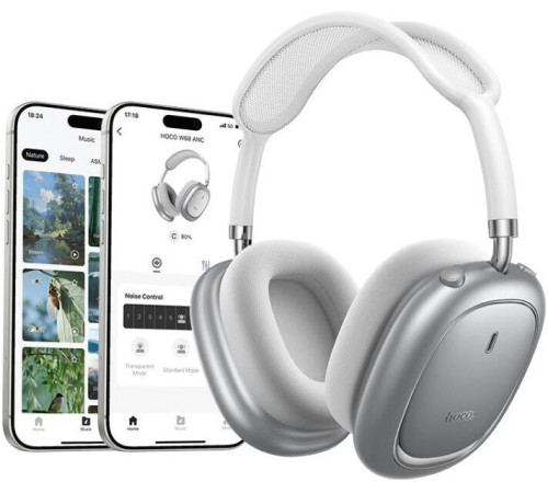 Наушники Hoco W68 серебристый