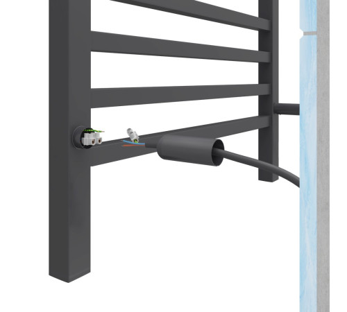 Полотенцесушитель TERMINUS Ватикан П8 500х800 quick touch, графит