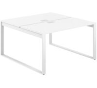 Стол Norden 140x143.8x75 AG.135.WH.L.72.WH белый/серебристый/белый