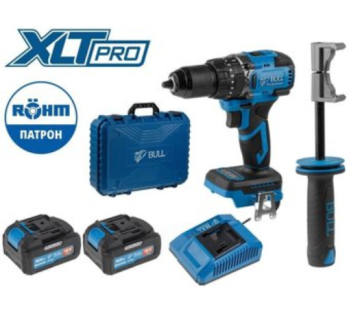 Ударная дрель-шуруповерт Bull SR 1806 R-series Xcase XLTpro 2329059 с 2-мя АКБ, кейс