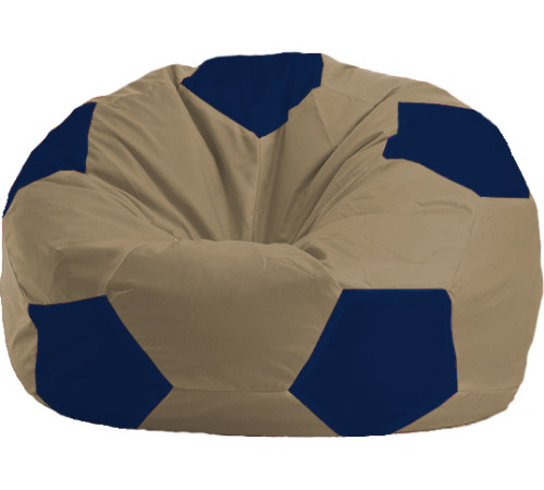 Кресло-мешок Flagman Мяч Стандарт М1.1-80 бежевый/темно-синий