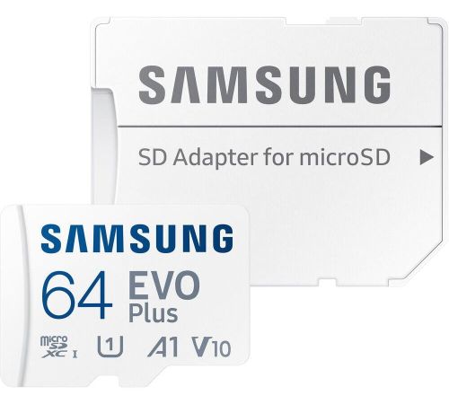 Карта памяти Samsung EVO Plus 2021 microSDXC 64GB с адаптером